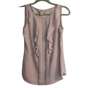 Loft Outlet Spotted Pink/Purple Sleeveless Blouse Tank Top Office Work Shirt
